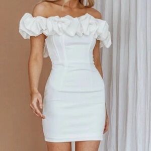 Elegant White Off-Shoulder Dress